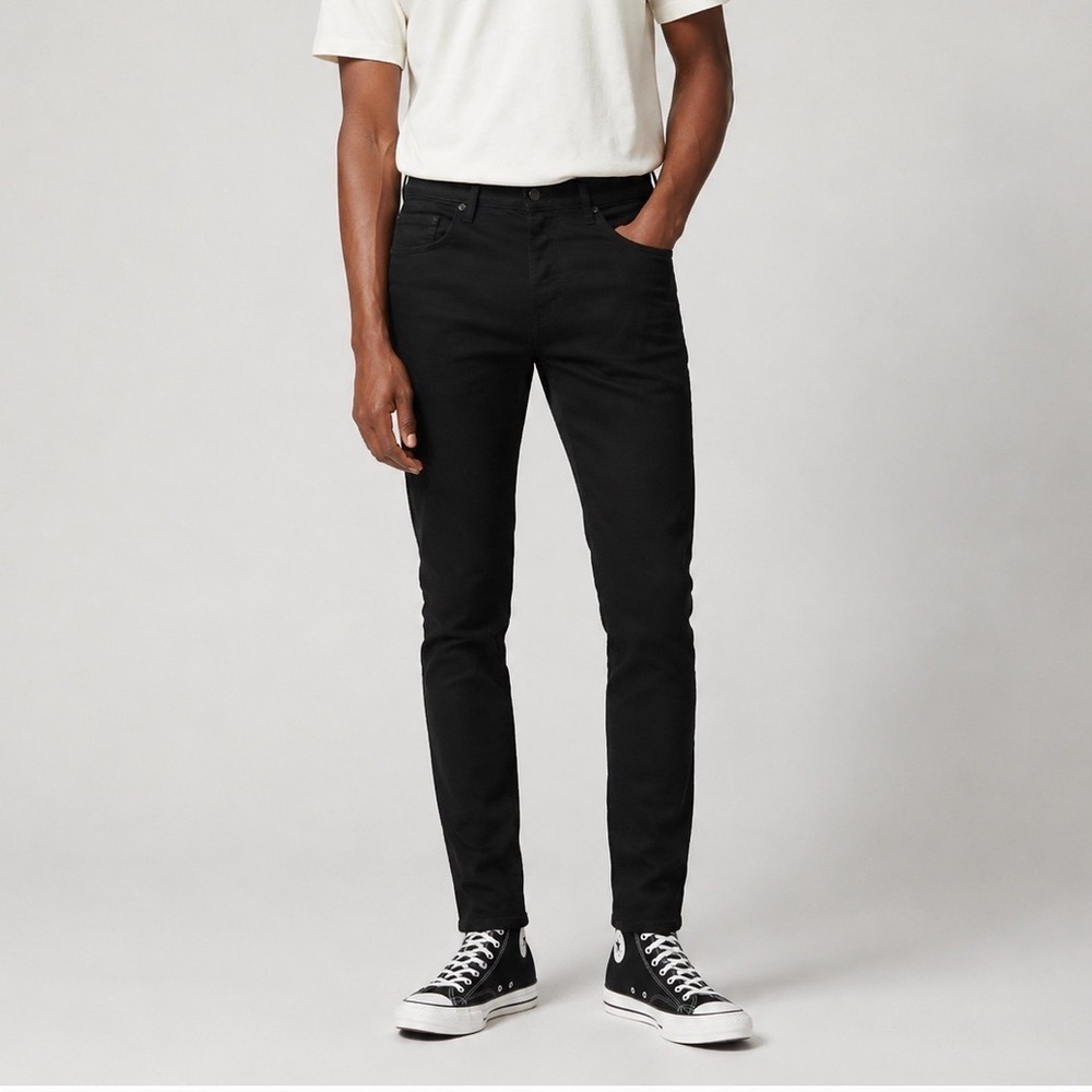 J Brand x Antoni The Modern Skinny High Rise Jeans Women's 32 Black Raw Hem